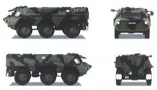HO German Federal Army Fuchs Armored Transport Vehicle