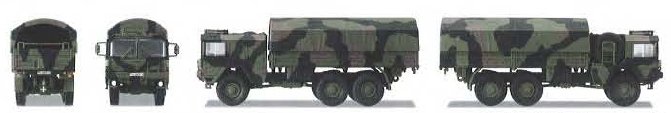 HO German Federal Army 7TGL Mil Truck