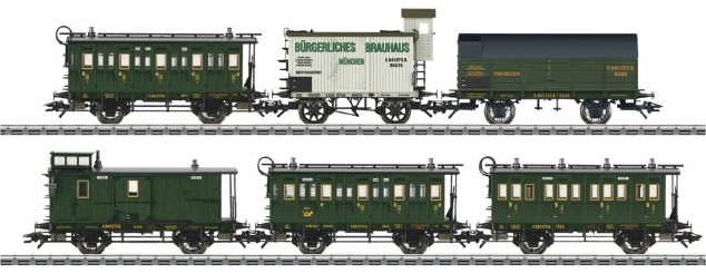 K.Bay.Sts.B. 4-Passenger Cars and 2-Freight Cars Set (L)