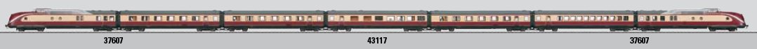 Digital DB cl 601 TEE Diesel Powered Rail Car Train (L)