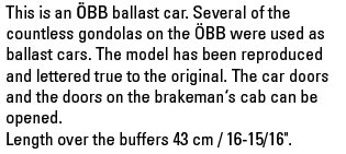 BB Ballast Car