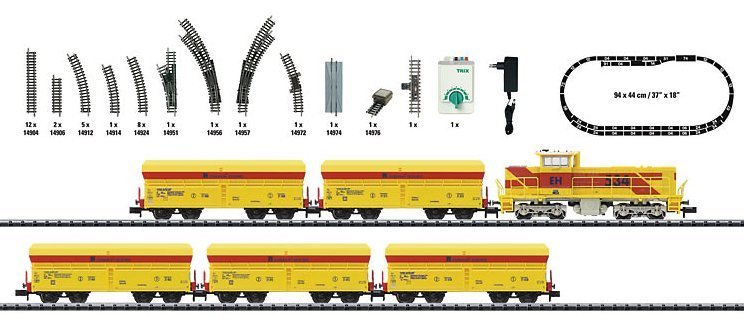 Starter Set w/Freight Train, Track Layout, and a Locomotive Controller