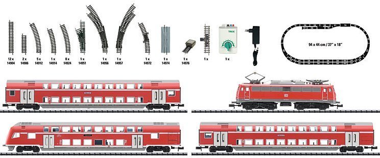 Starter Set w/Passenger Train, a Track Layout, Locomotive Controller