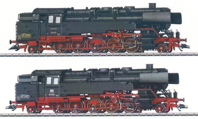 Double Set of DB cl 85 Steam Tank Locomotives