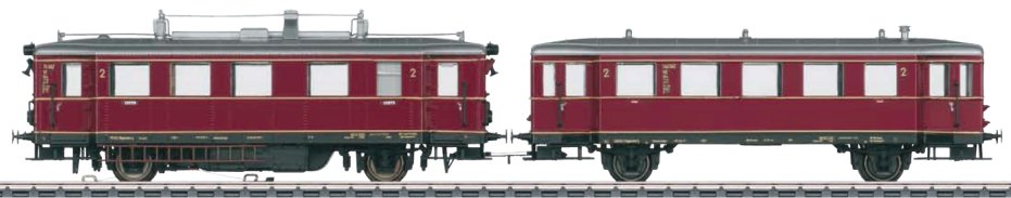 DB Diesel Powered Railcar with a Trailer with Sound
