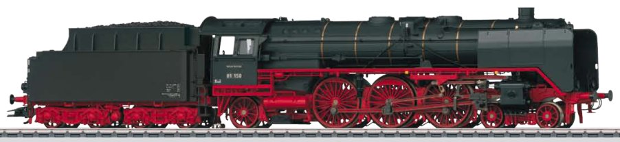 Express Train Steam Locomotive with a Tender