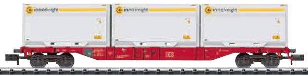 DB AG Container Flat Car with 3 type XXL WoodTainers