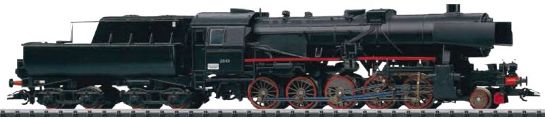 NSB cl 63a (DB class 52) 2-10-0 Steam freight Locomotive w/Tender