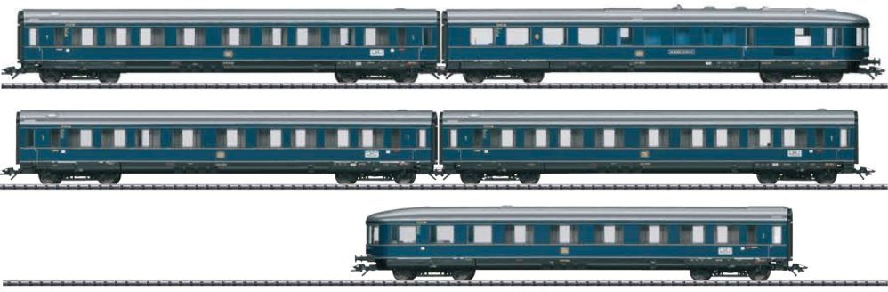 DB Blue Gentian Express Train Passenger 5-Car Set