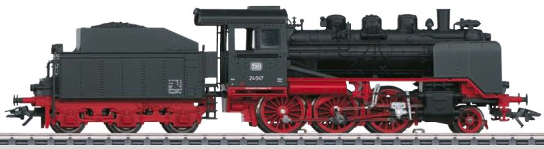 Steam Locomotive with a Tender.