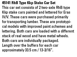 RhB Type Kkp Stake Car Set