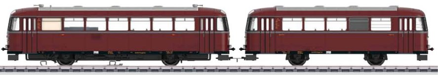 DB class VT 95.9 Powered Rail Bus w/Trailer Car