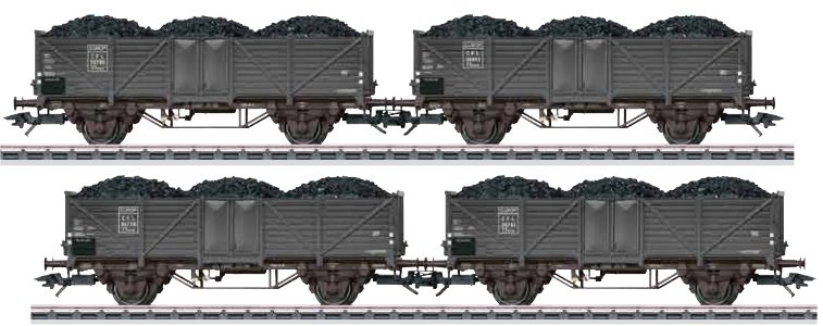 CFL (Luxembourg) Freight 4-Car Set