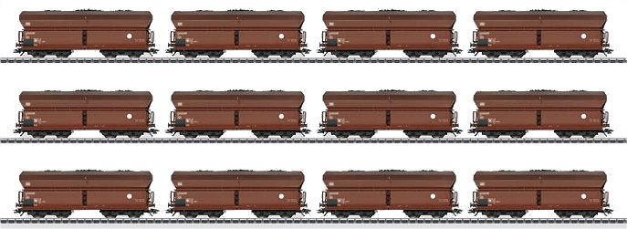 Display with 12 Type Fad 167 Hopper Cars.