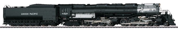Dgtl UP cl 4000 Big Boy Freight Steam Locomotive w/Tender, no. 4020