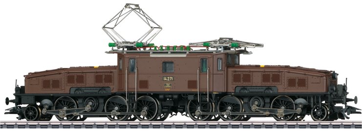 Dgtl SBB cl Ce 6/8 II Crocodile Electric Locomotive, brown