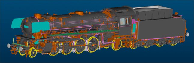 Dgtl DB cl 41 Steam Locomotive w/Tender