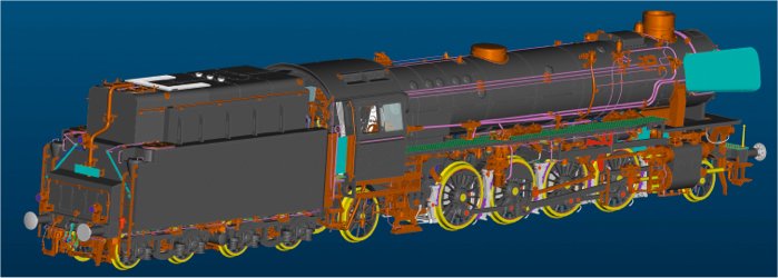Dgtl DB cl 042 Steam Locomotive w/Tender