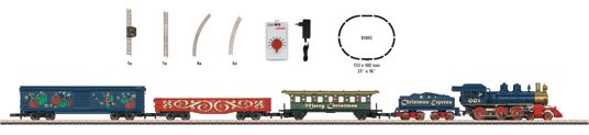 Christmas Market Starter Set 230V. Freight Train w/Track & Power Pack