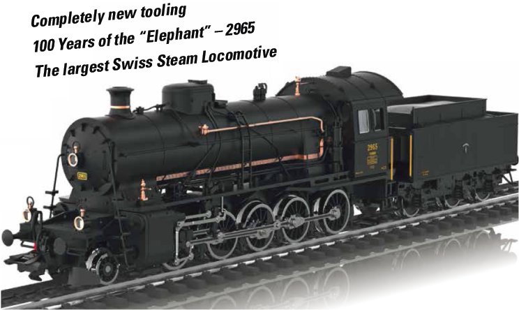 Dgtl SBB cl C 5/6 Elephant Steam Locomotive w/Tender
