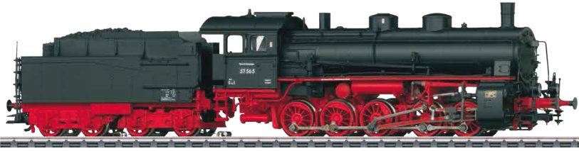 Dgtl DB cl 57.5 Steam Freight Locomotive w/Tender