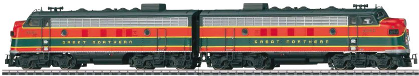 Dgtl GN EMD F7 Diesel Electric Locomotive, two A units