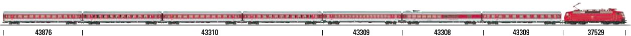 DB AG EC 9 Tiziano Express Train Passenger 2-Car Set