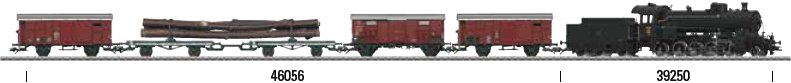 SBB Freight Car Set for the cl C 5/6 Steam Locomotive