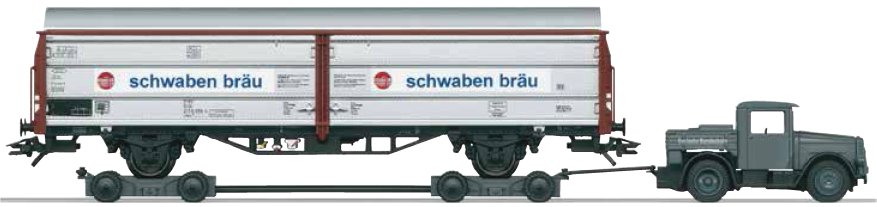 DB Schwaben Brau Boxcar w/Trailer