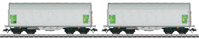 Green Cargo Type Shmmns Sliding Tarp 2-Car Set,
