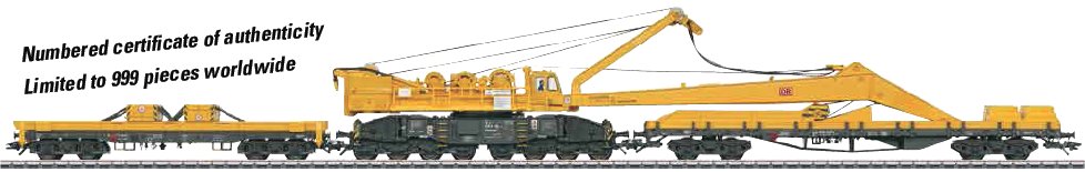 Car Set with a Type 100 Crane Car and a Type 817 Boom Tender Car