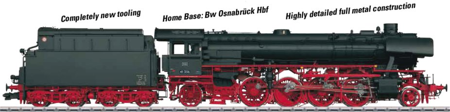 Dgtl DB cl 41 Steam Locomotive w/Tender