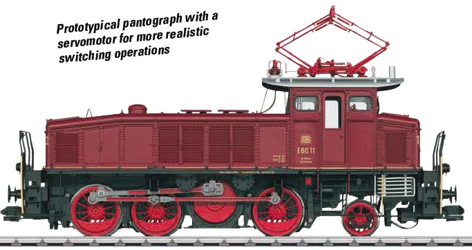 Dgtl DB cl E 60 Electric Locomotive, (Red)