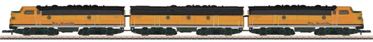Denver & Rio Grande Western EMD F7 A-B-A Diesel Electric Locomotive