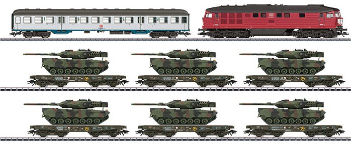 DB Freight Train with Military Freight for German Federal Army