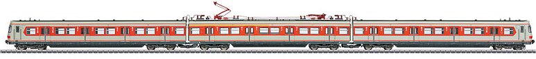 DB Class 420 S-Bahn Powered Rail Car Train, Era IV