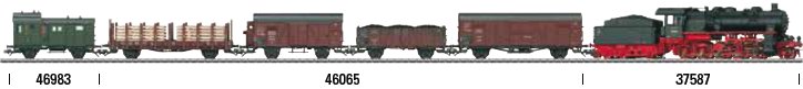 DRG Type Pwg Pr 14 Freight Train Baggage Car, Era II