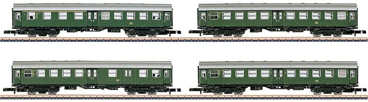 DB Commuter Train Set Consisting of 4-Axle Umbau / Rebuild Cars