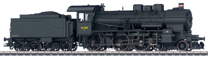 DSB cl Litra T 297 Steam Locomotive w/Tender, Era II