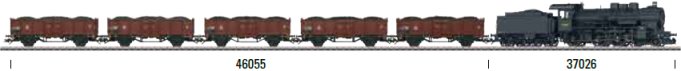DSB cl Litra T 297 Steam Locomotive w/Tender, Era II