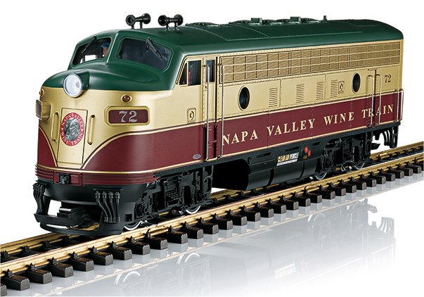 EMD F7A Napa Valley Wine Train Diesel Locomotive, Era VI