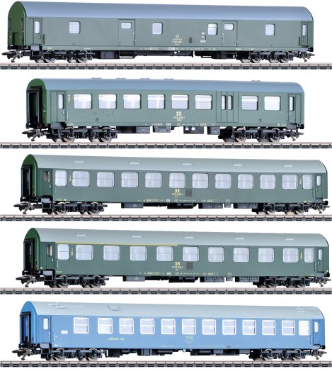 DR/DDR GDR German State Railroad Passenger 5-Car Set, Era IV