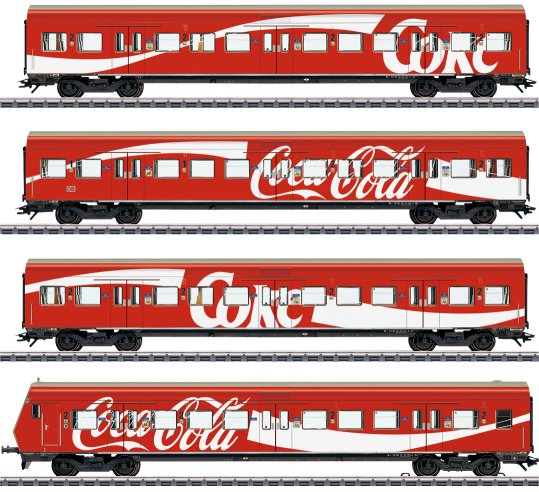 DB AG S-Bahn Passenger 4-Car Set with Coca Cola? Advertising, Era V