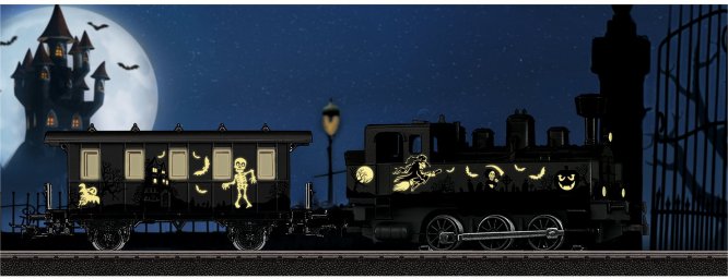 M„rklin Start up - Halloween Glow in the Dark Steam Locomotive
