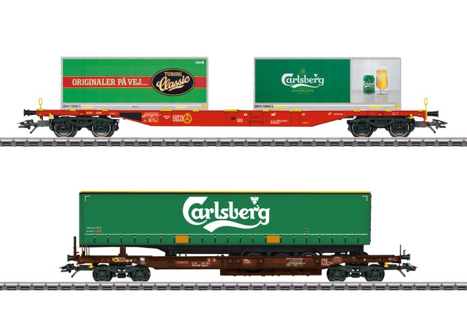 Carlsberg and Tuborg KLV (Combination Load Service) Freight Car Set