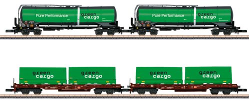 Green Cargo Freight Car Set